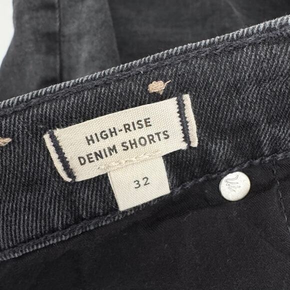 Madewell High Rise Demin Shorts in Black Size 32 - Picture 6 of 8